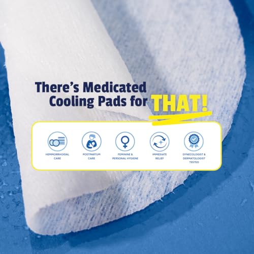 T.N. Dickinson’s Medicated Cooling Pads with Witch Hazel and Aloe | Hemorrhoid Treatment, Postpartum Care, Feminine & Rectal Relief | 100 Rounds - TrustMedUSA