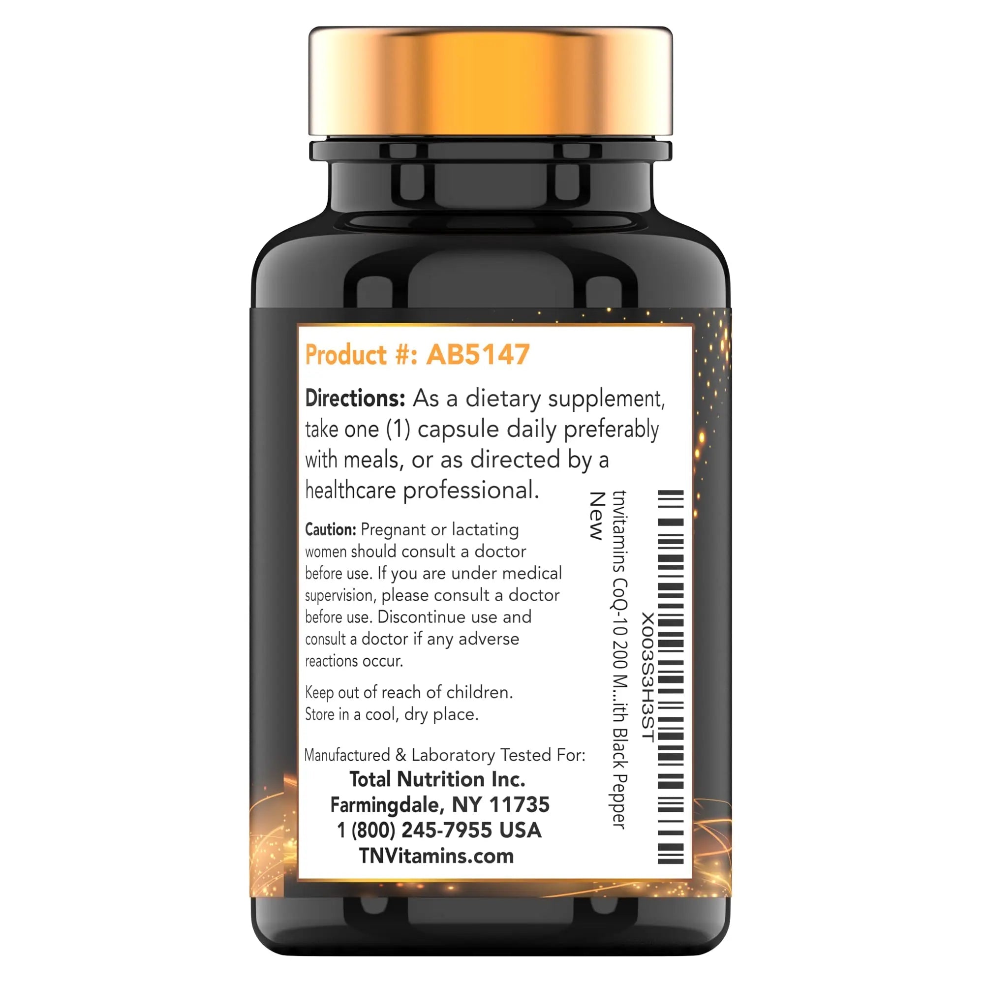 tnvitamins Ultra Potent CoQ-10 200 MG - 150 Capsules with Black Pepper Extract - TrustMedUSA