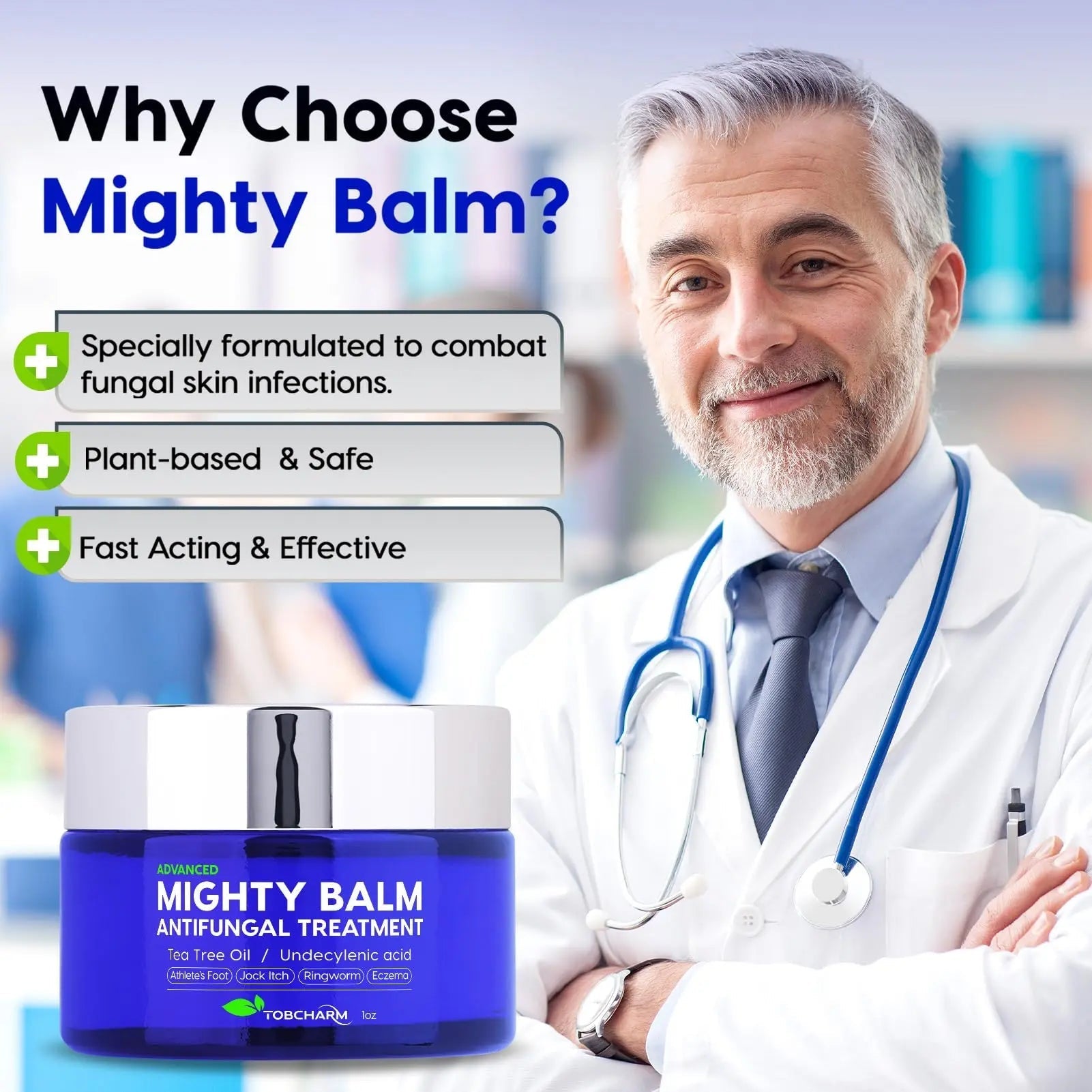 Tobcharm Antifungal Cream, Antifungal Cream for Skin, Ringworm Treatment for Humans - TrustMedUSA