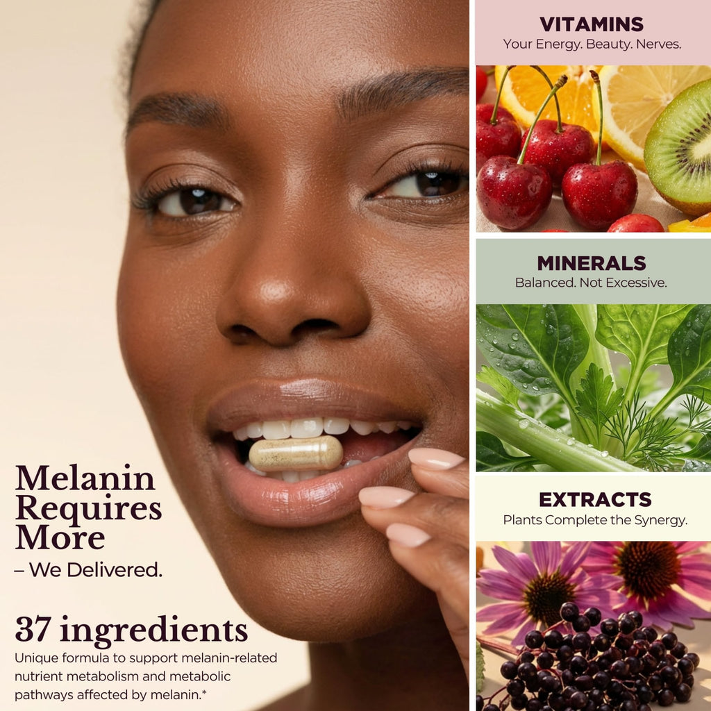 TODICAMP Melanin-Rich Physiology Women's Wellness Formula with 37 Active Ingredients - Daily Multivitamin for Women Hormone Balance, Energy Vitamins for Women, Biotin Supplement for Hair Skin & Nails - TrustMedUSA