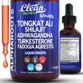Tongkat Ali Liquid Drops Shilajit, Ashwagandha, Turkesterone, Fadogia Agrestis, Magnesium, Irish Sea Moss, and Zinc Herbal Supplement by Clean Nutra - TrustMedUSA