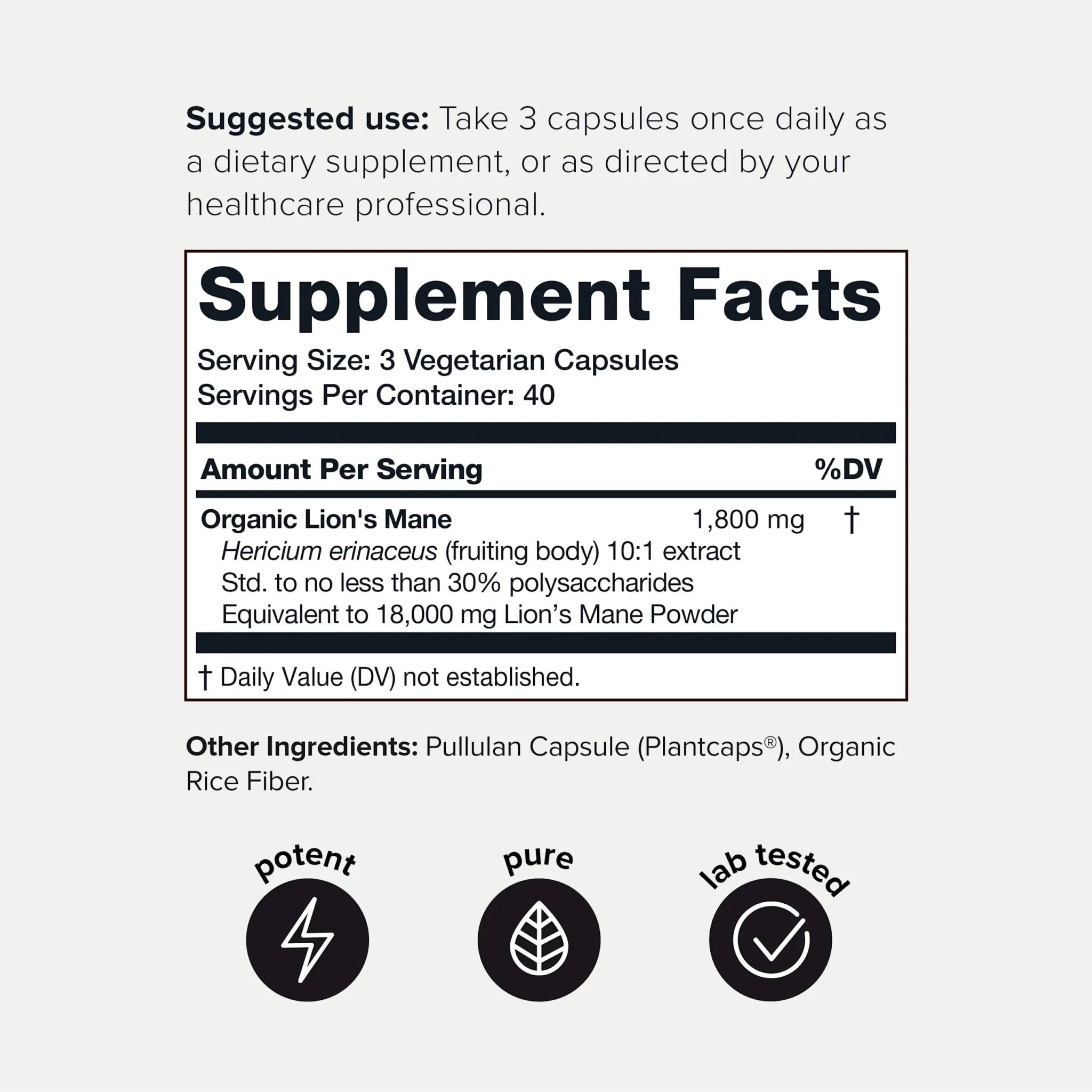 Toniiq 18,000mg 10x Concentrated Ultra High Strength Extract - Made with Organic Lions - TrustMedUSA
