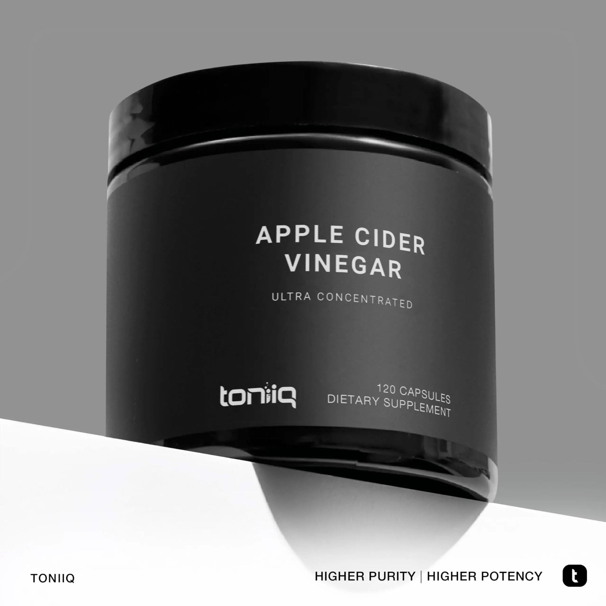 Toniiq 20% Acetic Acid Ultra High Strength Non-GMO Apple Cider Vinegar Capsules - TrustMedUSA