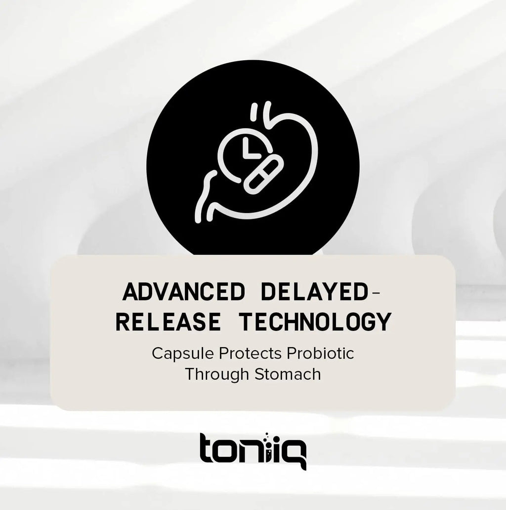 Toniiq 200 Billion CFU Probiotic Supplement 30 Verified Third-Party Tested Strains - Fully Shelf-Stable Probiotics Formula - TrustMedUSA