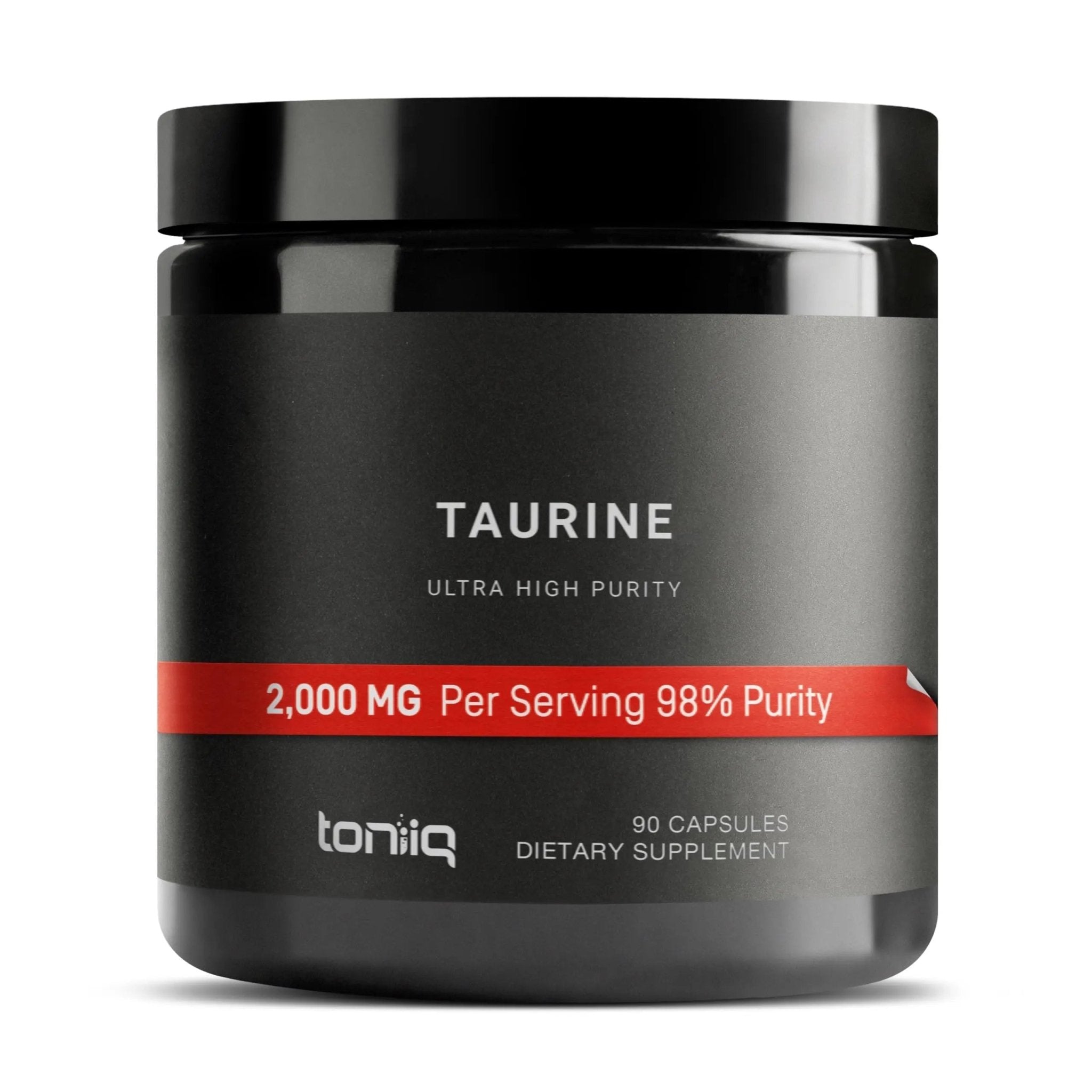 Toniiq 2000mg Taurine Supplement - High Purity Taurine Powder Capsules, 98%+ Pure - TrustMedUSA