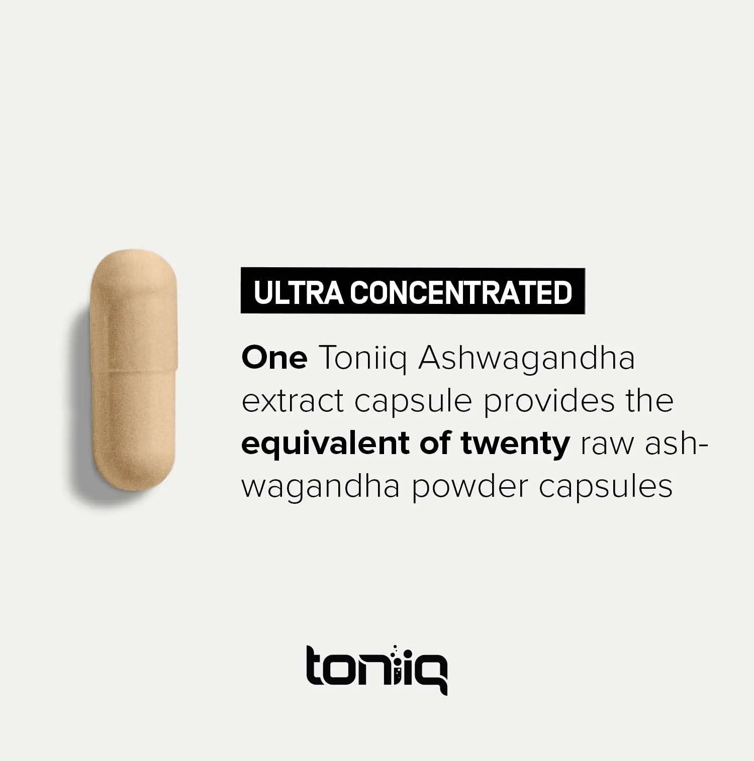 Toniiq 26,000mg 20x Concentrated Extract - 10% Withanolides - Ultra High Strength - TrustMedUSA