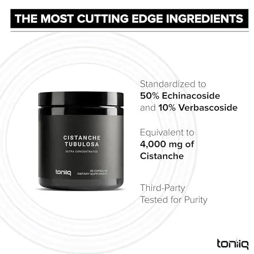 Toniiq Cistanche Tubulosa - (4000mg) Pure Cistanche Supplement for Men - 10x Highly - TrustMedUSA