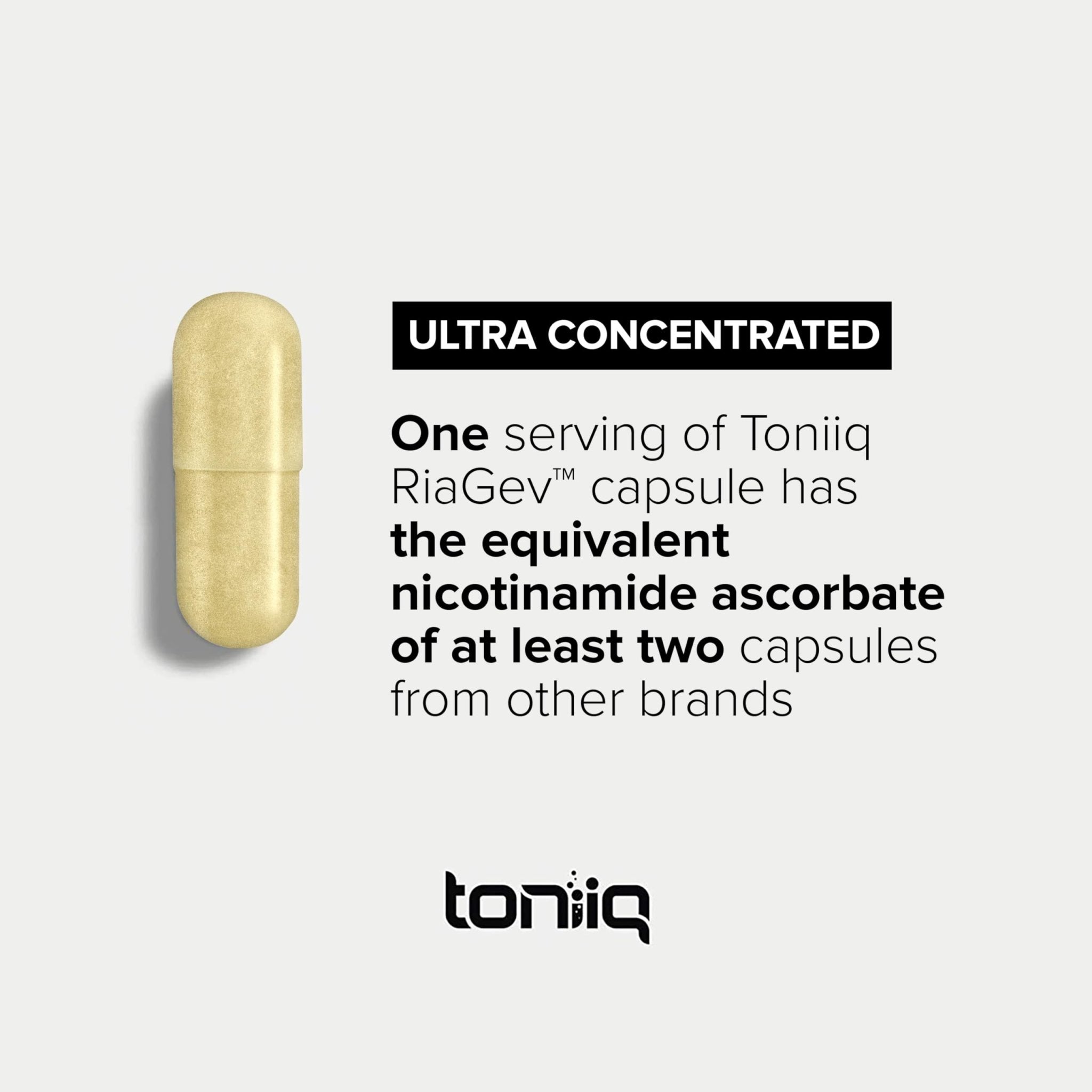 Toniiq Ultra High Potency 1400mg NAD Supplement - NAD+ Nicotinamide B3 Blend with D-Ribose, Niacin -with RiaGev - 3rd Party Tested - Maple Wellness Supplements