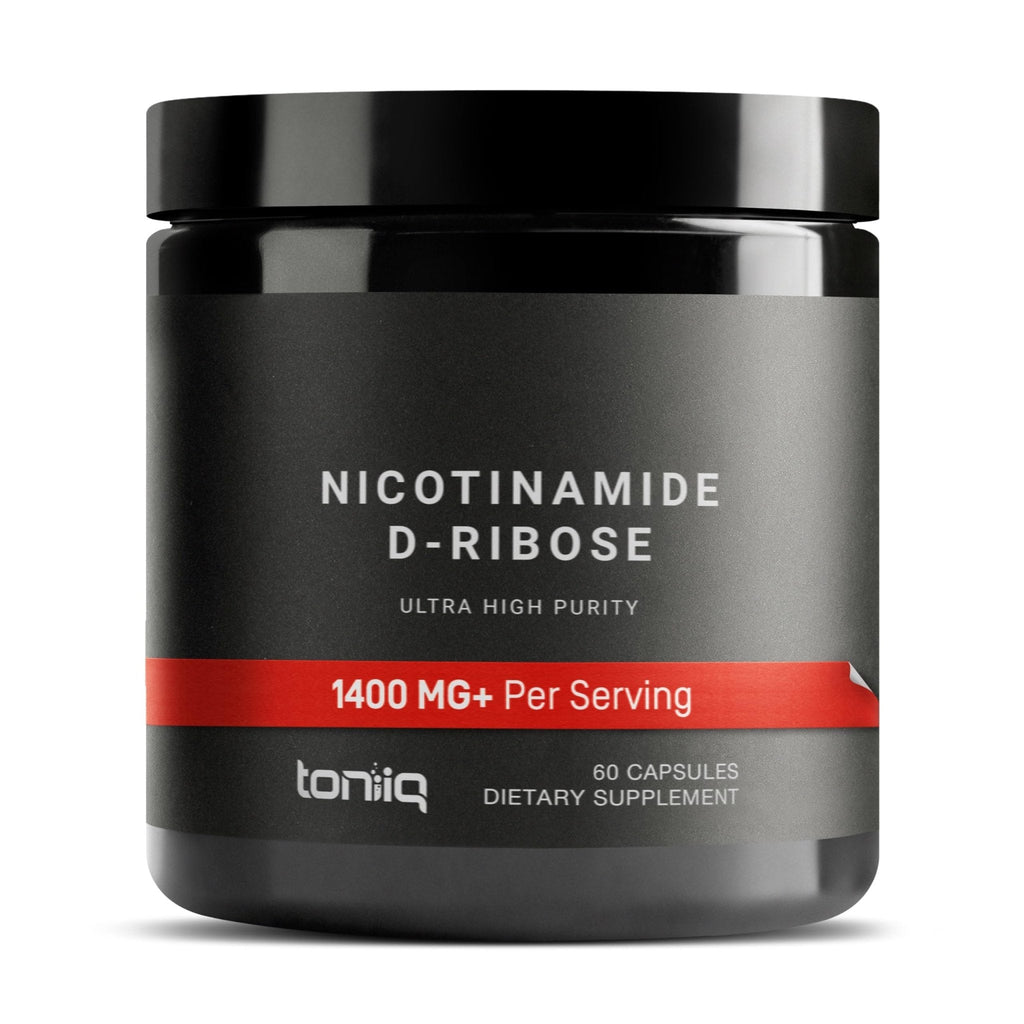 Toniiq Ultra High Potency 1400mg NAD Supplement - NAD+ Nicotinamide B3 Blend with D-Ribose, Niacin -with RiaGev - 3rd Party Tested - Maple Wellness Supplements