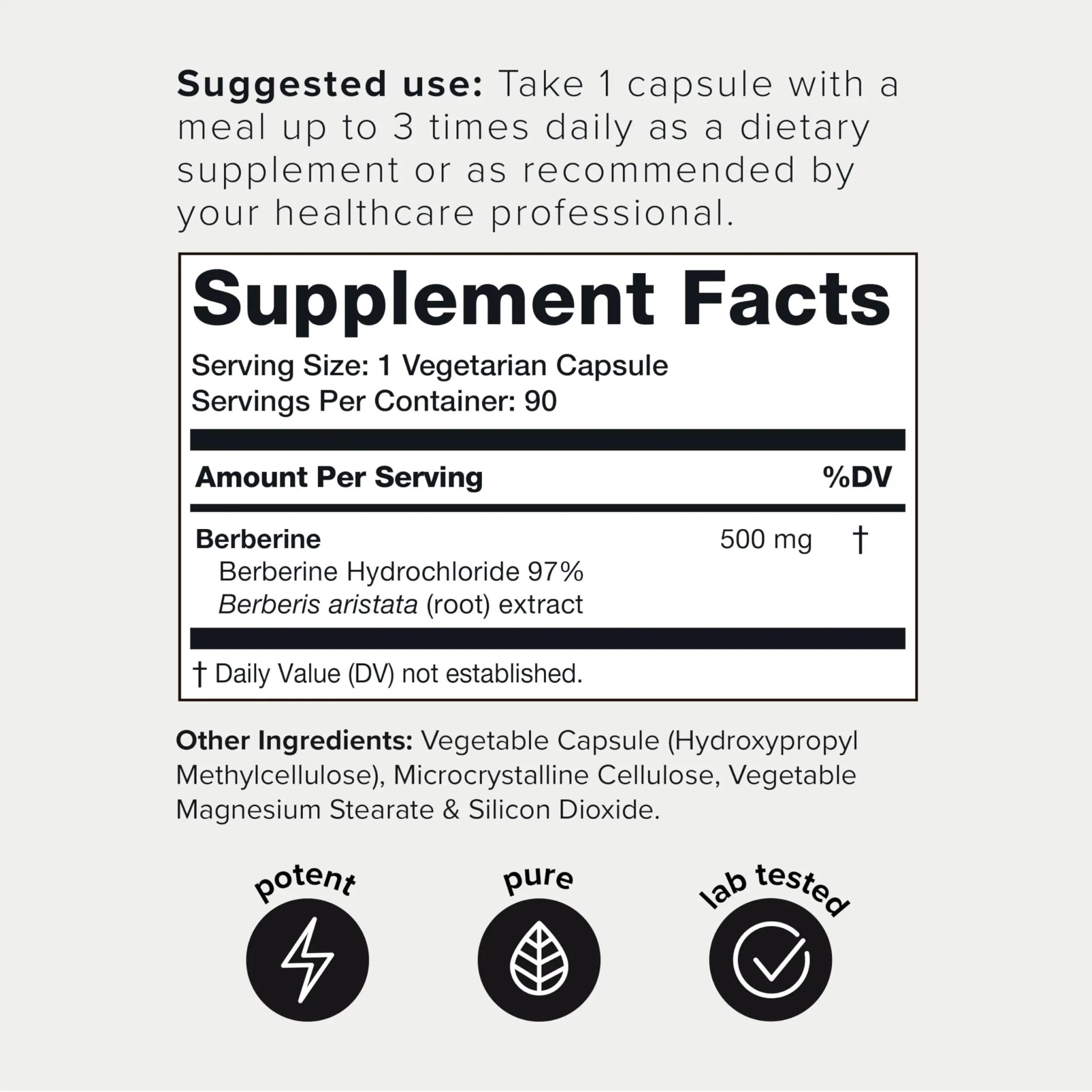Toniiq Ultra High Strength Berberine HCl 500mg from The Himalayas - Berberine Suppleme - TrustMedUSA