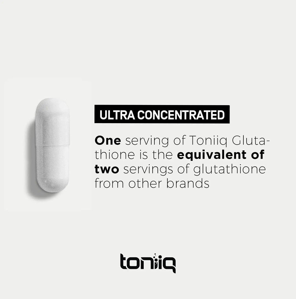 Toniiq Ultra High Strength Glutathione Capsules - 1000mg Concentrated Formula - 98%+ - TrustMedUSA