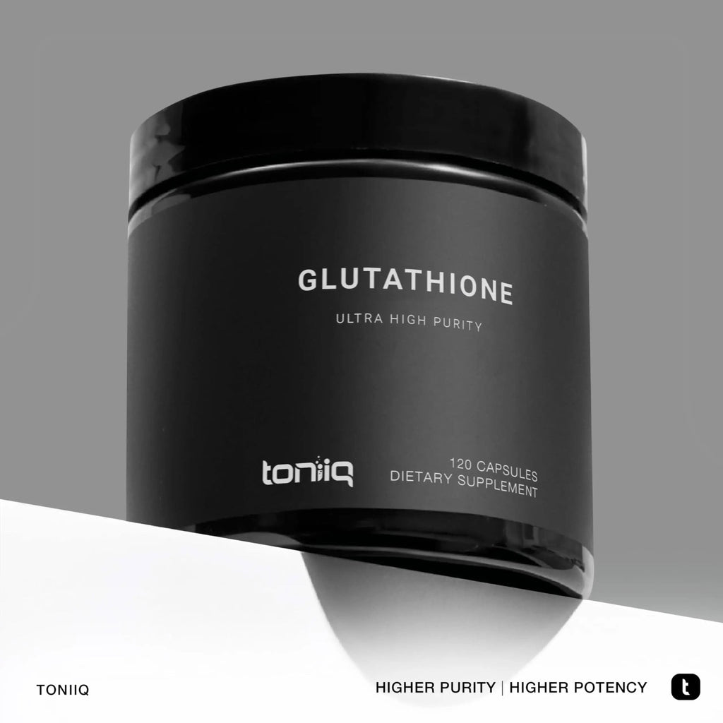 Toniiq Ultra High Strength Glutathione Capsules - 1000mg Concentrated Formula - 98%+ Highly Purified and Bioavailable - Non-GMO Fermentation - TrustMedUSA