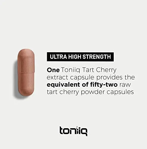 Toniiq Ultra High Strength Tart Cherry Capsules - 52,000mg 52x Concentrated Extract - TrustMedUSA