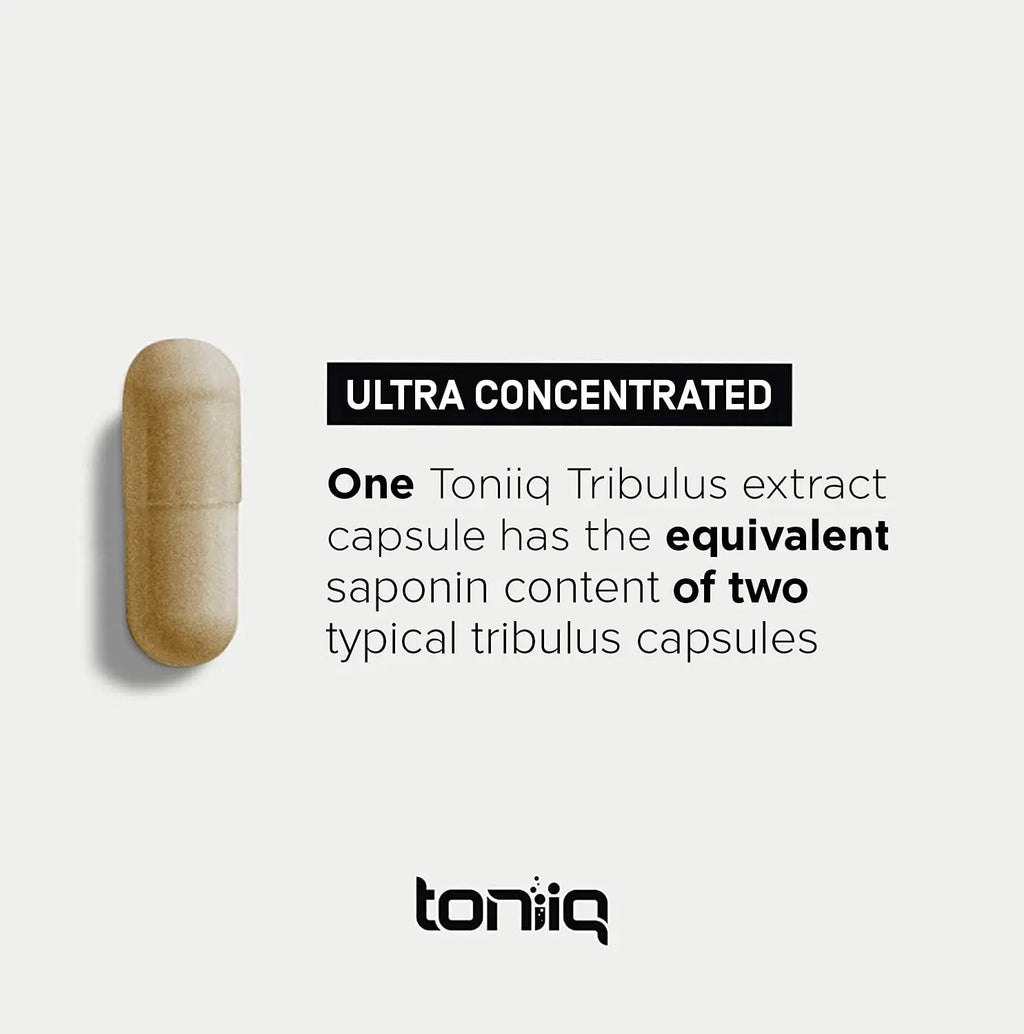 Toniiq Ultra High Strength Tribulus Capsules - 95% Steroidal Saponins - 1300mg Concentra - TrustMedUSA
