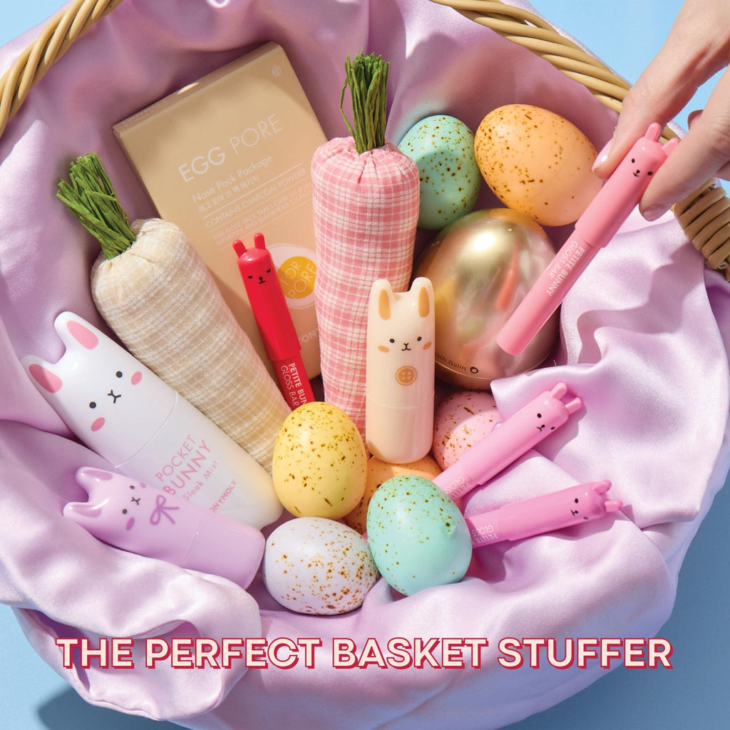 TONYMOLY Petit Bunny Lip Gloss – Easter Basket Stuffer, Cute Bunny Lip Crayon, Hydrating Korean Lip Gloss with Vitamin E for Soft, Juicy Cherry - TrustMedUSA