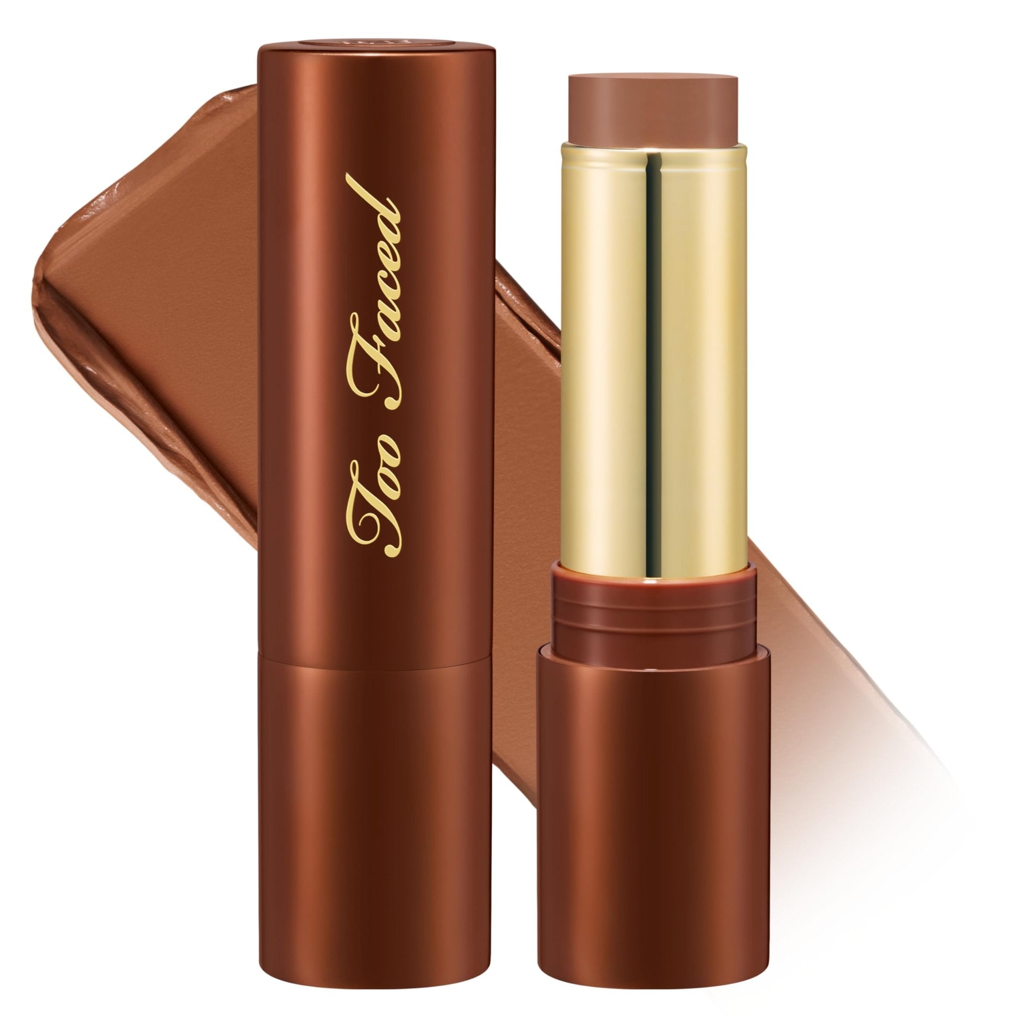 Too Faced Chocolate Soleil Melting Bronzing & Sculpting Stick | Multi-Use, Contour + Cream Bronzer Stick | Lightweight, Satin-Finish with Buildable Coverage, 0.28 Ounce, 0.28 Ounce, Chocolate Souffle - TrustMedUSA
