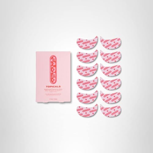 Topicals Faded Brightening Under Eye Masks | Patches to Depuff, Hydrate, Brighten and Cool | Reduce Dark Circles and Fine Lines | Contains Kojic Acid, Caffeine and Niacinamide (Set of 6) - TrustMedUSA