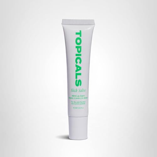 Topicals Slick Salve Mint Glossy Lip Balm | Soothes Discomfort, Strengthens Barrier and Provides Lasting Hydration & Relief | Vegan, Paraben-Free - TrustMedUSA