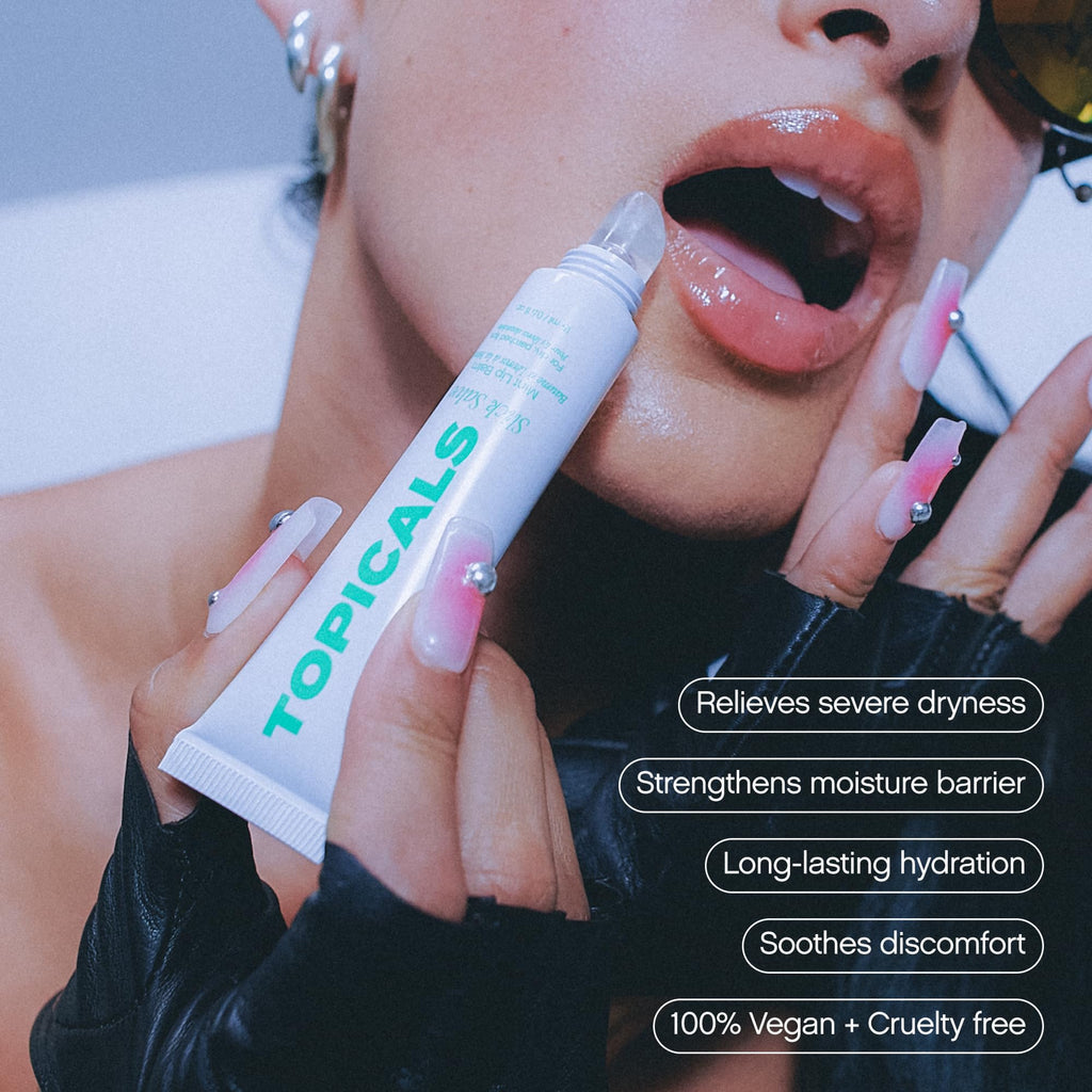 Topicals Slick Salve Mint Glossy Lip Balm | Soothes Discomfort, Strengthens Barrier and Provides Lasting Hydration & Relief | Vegan, Paraben-Free - TrustMedUSA