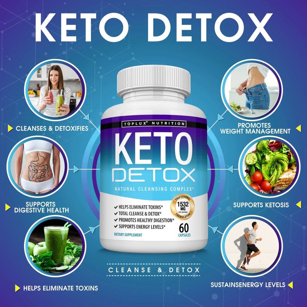 Toplux Keto Detox Pills Advanced Cleansing Extract – 1532 Mg Natural Acai Colon - TrustMedUSA