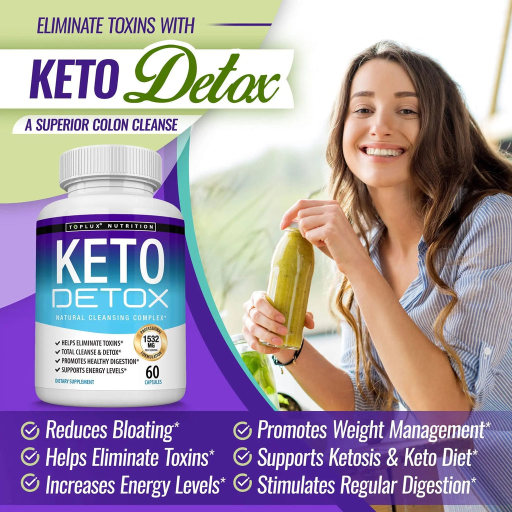 Toplux Keto Detox Pills Advanced Cleansing Extract – 1532 Mg Natural Acai Colon - TrustMedUSA