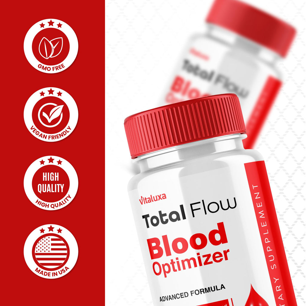 Total Flow Blood Balance, TotalFlow Blood Support Capsules Supplement Advanced Formula All Natural Optimizer Maximum Strength Daily Health Wellness, TotalFlo Premium Blend Pills (60 Capsules) - TrustMedUSA