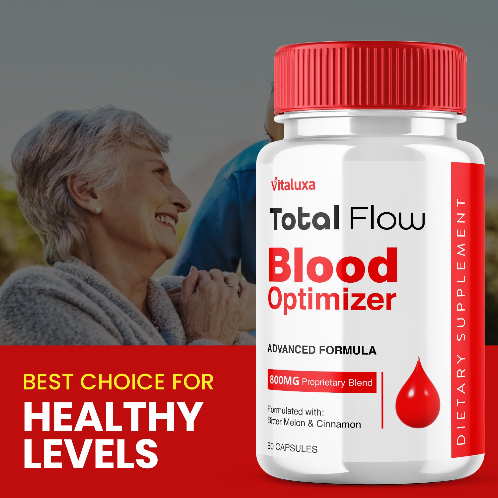 Total Flow Blood Balance, TotalFlow Blood Support Capsules Supplement Advanced Formula All Natural Optimizer Maximum Strength Daily Health Wellness, TotalFlo Premium Blend Pills (60 Capsules) - TrustMedUSA