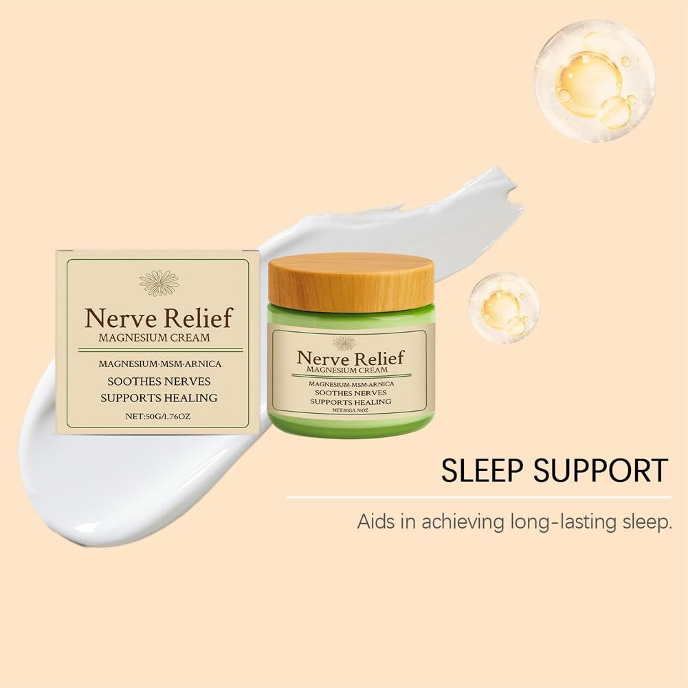 Total Relief Magnesium Cream for Nerve Relief with MSM & Arnica — Soothing Topical Support for Neuropathy & Muscle Relaxation — 2 Pack Value Set (3.52oz Total) - TrustMedUSA