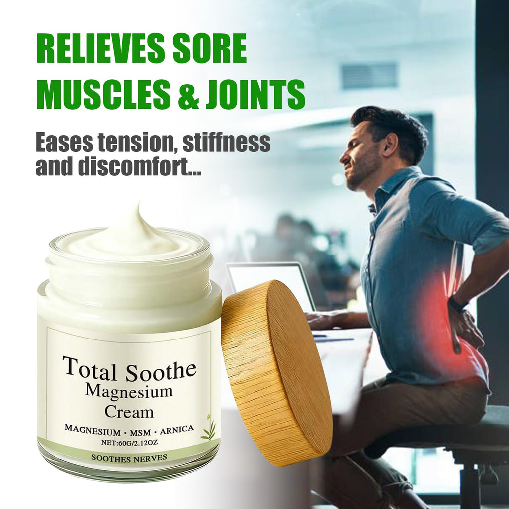 TotalRelief Magnesium Cream - MSM & Arnica – Fast Absorbing, Joint Relief Cream with Mineral Delivery Formula,Non-Greasy Topical for Everyday Joint & Muscle Comfort - TrustMedUSA