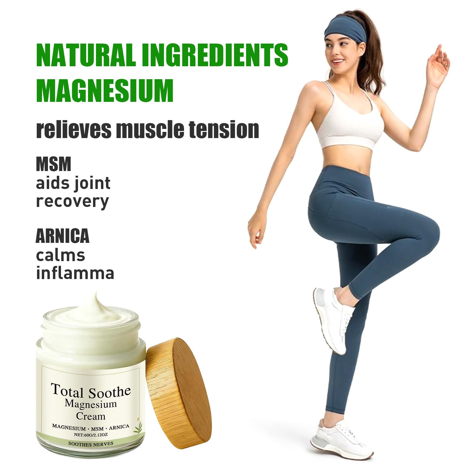 TotalRelief Magnesium Cream - MSM & Arnica – Fast Absorbing, Joint Relief Cream with Mineral Delivery Formula,Non-Greasy Topical for Everyday Joint & Muscle Comfort - TrustMedUSA