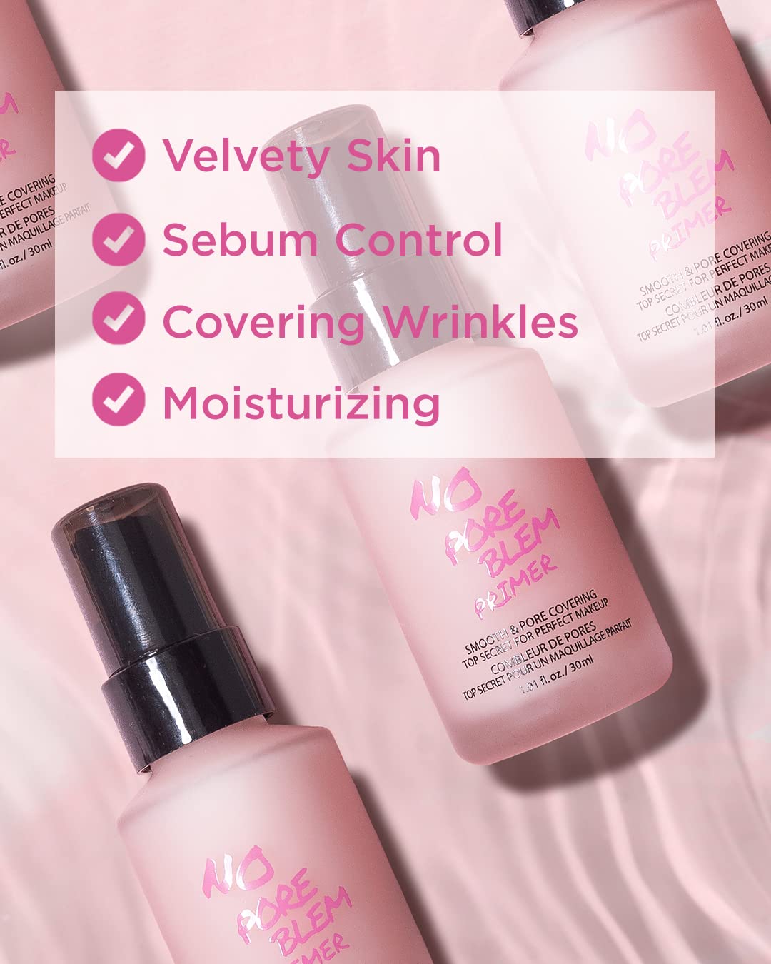 TOUCH IN SOL No Poreblem Primer – Pore Primer for Korean Makeup, Mattifying Primer for Oily Skin, Pore Eraser for Large Pores, Blurring Finish from K Beauty (1.01 fl.oz/30ml) - TrustMedUSA