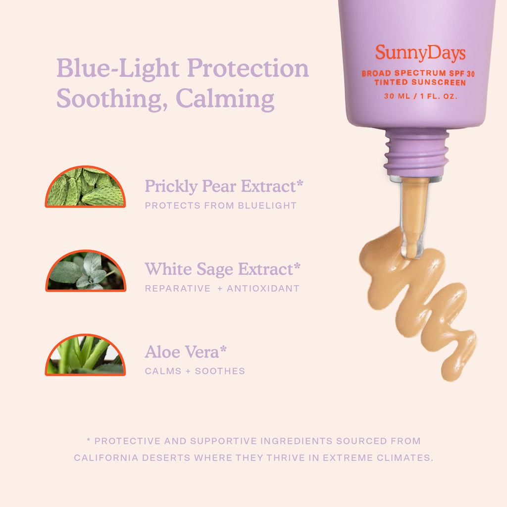 Tower 28 SunnyDays SPF 30 Tinted Moisturizer - 2-in-1 Buildable Coverage Foundation + Mineral Sunscreen for Face - Zinc Oxide, Aloe & Prickly Pear for Sensitive Skin - 15/Light Warm (1 oz) - TrustMedUSA