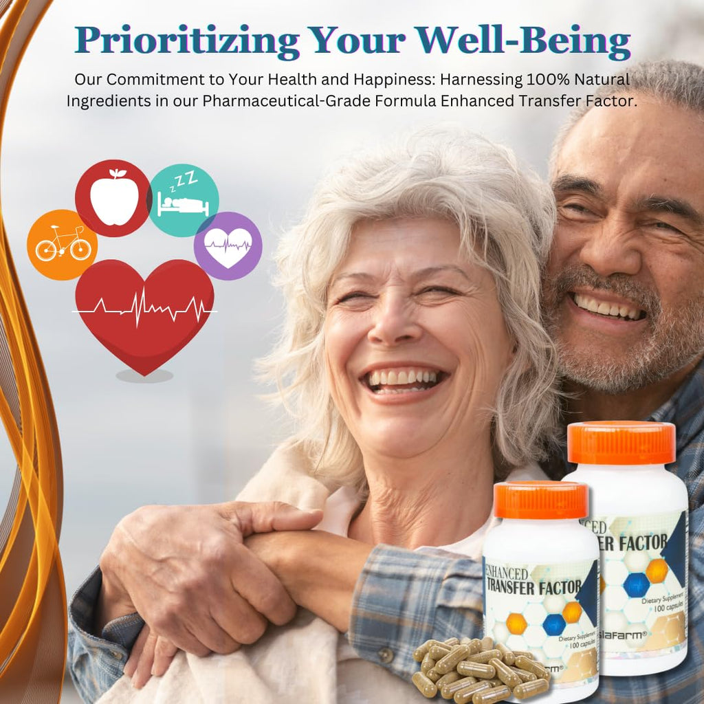 Transfer Factor Enhanced, 100 Natural Capsules, Immune Support - Transfer Factor Multi Immune from Cow Colostrum, Egg Yolk & Special Blend of Mushrooms - TrustMedUSA