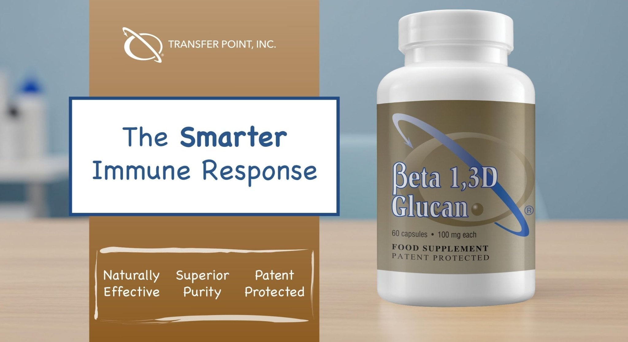 Transfer Point Yeast-Derived Beta 1,3D Glucan (1,3/1,6 B-Glucans) 200mg, Minimum 85% Beta Glucan Content, Non-GMO, Vegetarian, All-Natural Immune Support, 60 Capsules - Maple Wellness Supplements