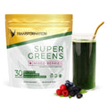 Transformation Super Greens Superfood Green Juice Powder - Immune & Energy Support | Natural Ingredients | Detoxifying & Alkalizing Minerals - Spirulina, Chlorella, Wheatgrass, Spinach, Alfalfa - TrustMedUSA