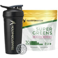 Transformation Super Greens Superfood Powder & Performance Insulated Shaker Bottle | Immune & Energy Support | Made with Natural Ingredients | Detoxifying & Alkalizing Minerals - TrustMedUSA