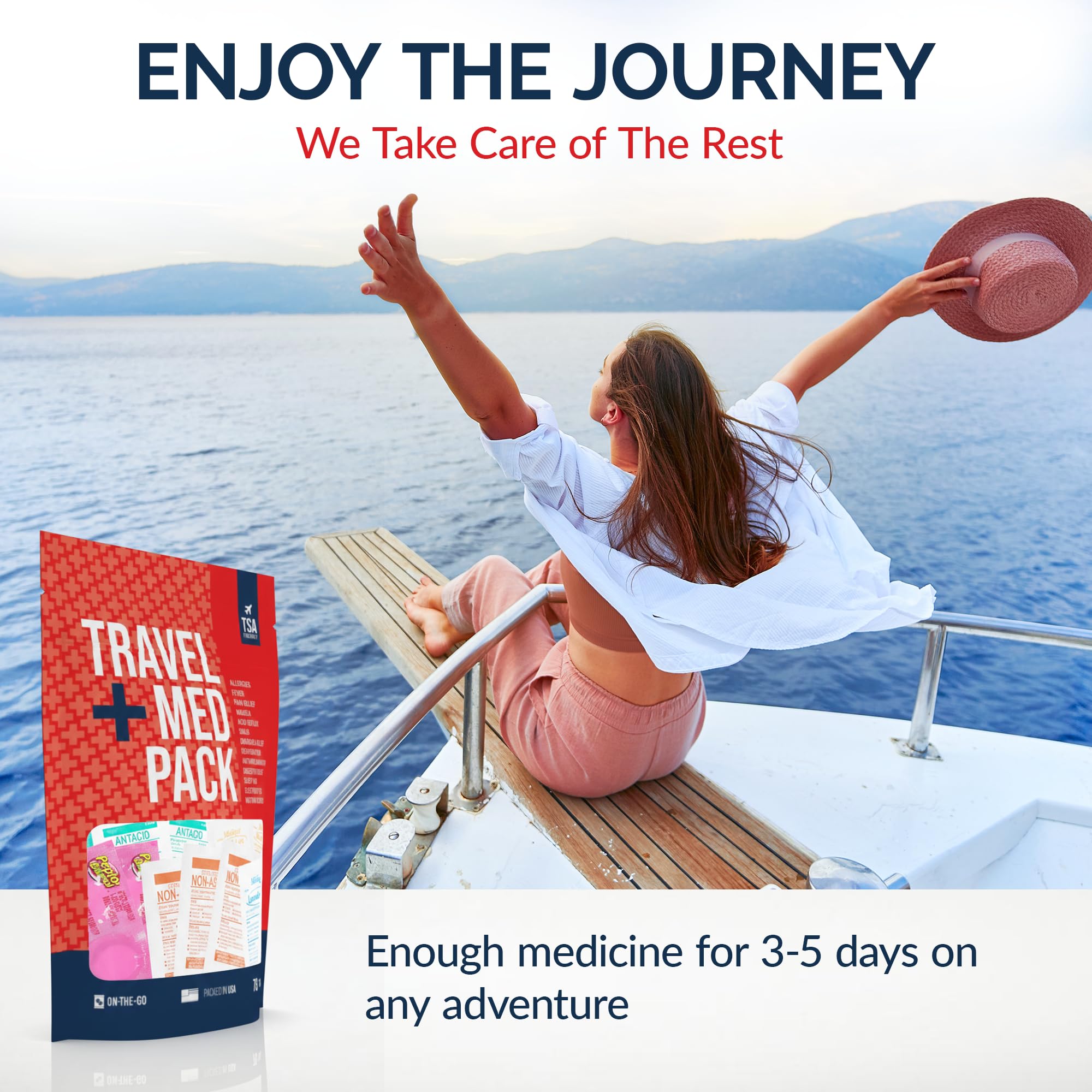 Travel Medicine Kit - 78-Piece TSA-Friendly Med Pack for Flights, Cruises & International Travel | Individually Wrapped Medication Essentials for Any Occasion - Maple Wellness Supplements