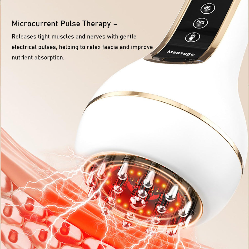 Treayes Lymphatic Drainage Massager & Anti Cellulite Massage Tool – 20-Level Heat, Microcurrent & Vibration, Ergonomic Rechargeable Design for Legs, Arms, Waist & Belly - Maple Wellness Supplements