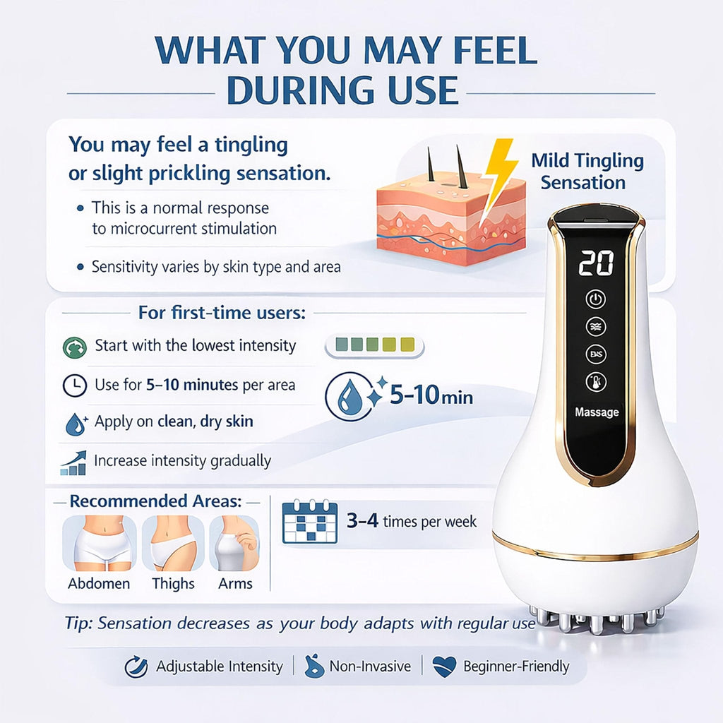 Treayes Lymphatic Drainage Massager & Anti Cellulite Massage Tool – 20-Level Heat, Microcurrent & Vibration, Ergonomic Rechargeable Design for Legs, Arms, Waist & Belly - Maple Wellness Supplements