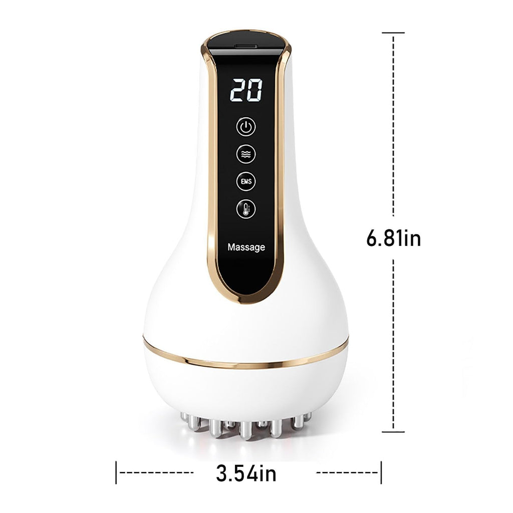 Treayes Lymphatic Drainage Massager & Anti Cellulite Massage Tool – 20-Level Heat, Microcurrent & Vibration, Ergonomic Rechargeable Design for Legs, Arms, Waist & Belly - Maple Wellness Supplements