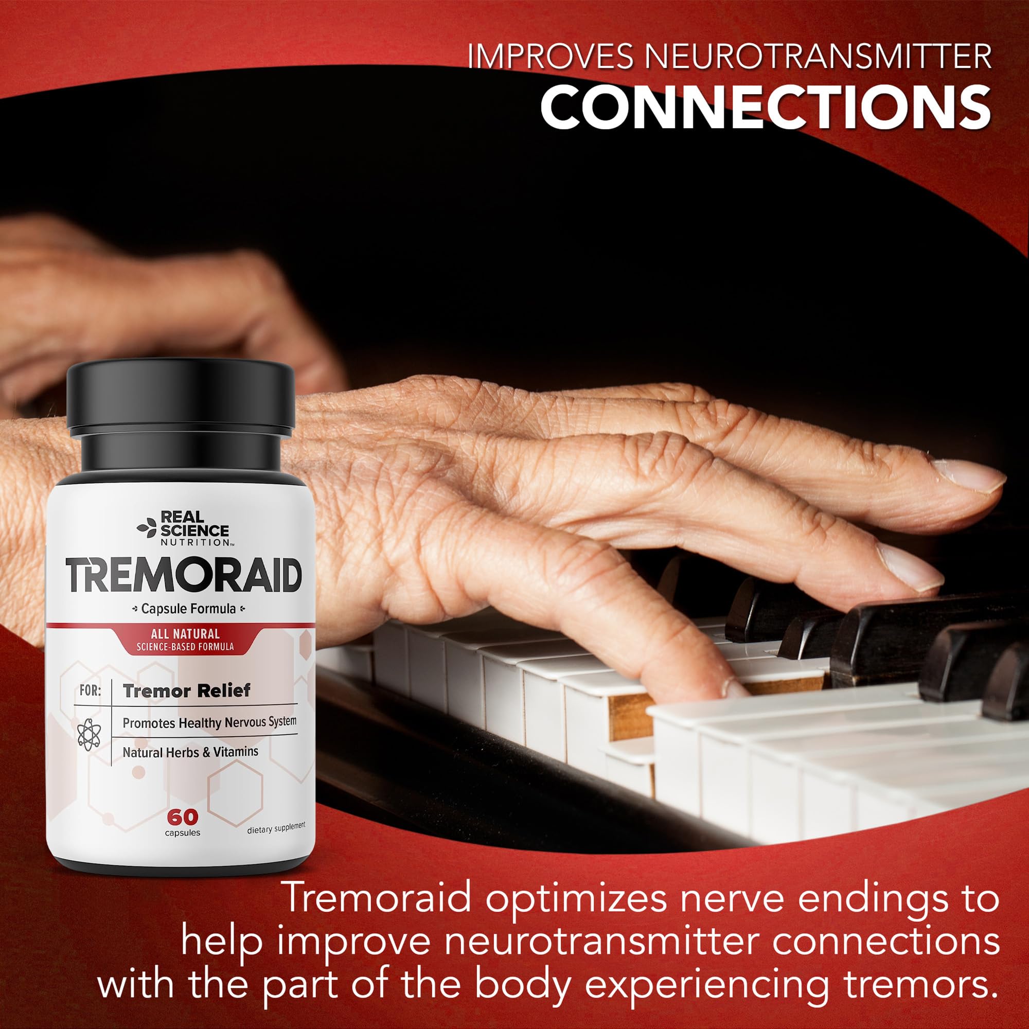 Tremoraid Essential Tremor Relief Supplements (60 Caps)* (3 Bottles) - TrustMedUSA