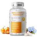 Triple Magnesium Complex - Magnesium Glycinate, Taurate & Malate Supplement with Omega3, Ashwagandha, GABA for Sleep, Brain Heart & Muscle Support - High Absorption and Gentle, Vegan, 120 Capsules - TrustMedUSA