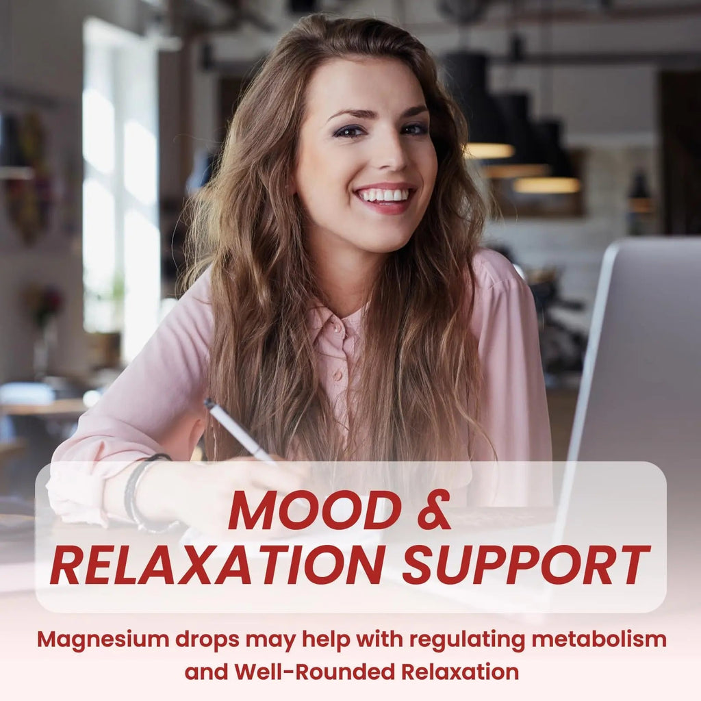 Triple Magnesium Complex Supplement, Magnesium Glycinate, Blend, Citrate Liquid Drops 1000mg with Ashwagandha, CoQ10, Vitamin B6, C, D, Zinc -Support Calm Stress Relief, Bone, Muscle, Mood Vegan - TrustMedUSA