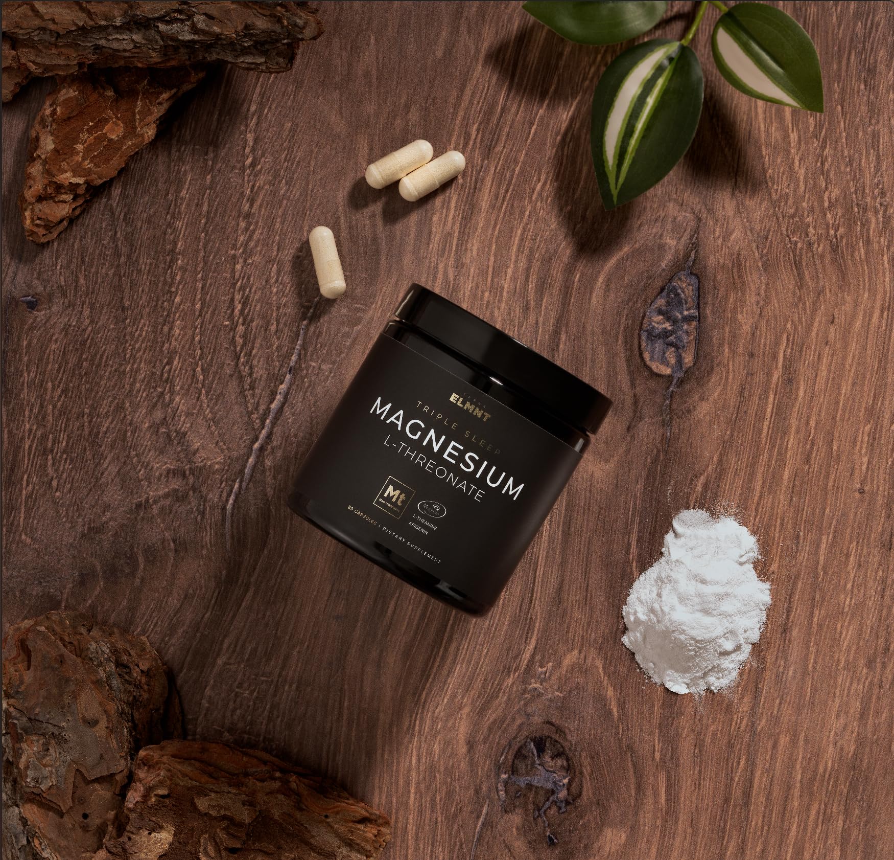 Triple Sleep Magnesium L-Threonate w. Apigenin, Theanine & Magtein Magnesium L Threonate - High Absorption Magnesium Supplement Capsules - TrustMedUSA