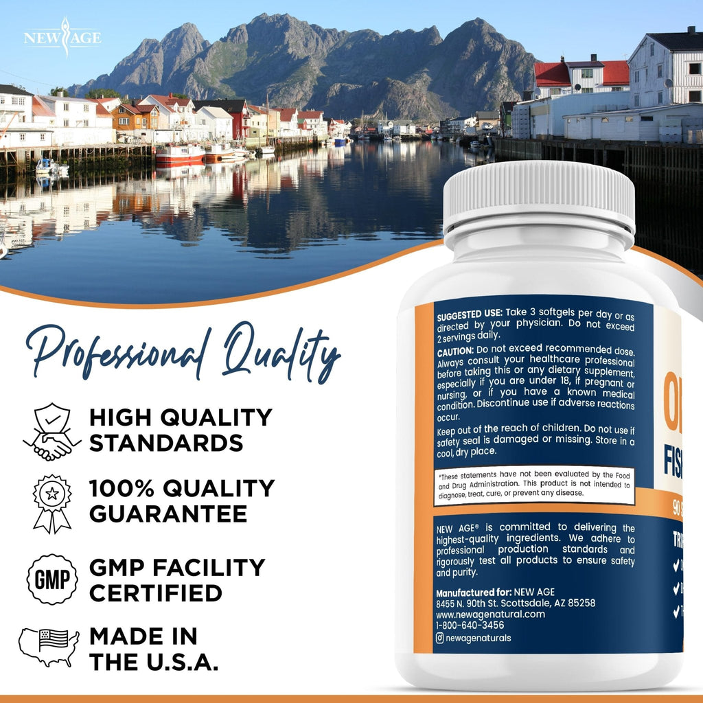 Triple Strength Omega 3 Fish Oil 3750 mg - EPA & DHA - Over 3000mg Omega-3 Fatty Acids - 1350mg EPA + 900mg DHA - Best Essential Fatty Acids, Burpless Fish Oil - 180 Count - Maple Wellness Supplements