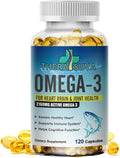 Triple Strength Premium Fish Oil, Omega-3 2160mg, EPA 1296mg + DHA 864mg, Natural Supplement for Healthy Heart & Brain Support, 2 Month Supply, 120 Softgels - Maple Wellness Supplements
