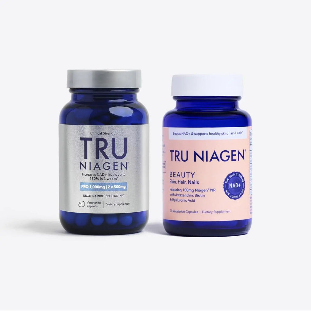 TRU NIAGEN 1,000mg + Beauty Bundle. A Full-Spectrum Bundle for Clinical-Strength Daily NAD+ Support and targeted Beauty Actives for Healthy Skin, Hair, and Nails at The Cellular Level. - TrustMedUSA