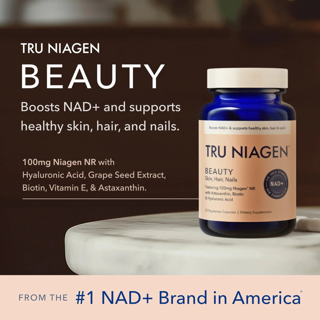 TRU NIAGEN 300mg + Beauty Bundle. A Comprehensive Bundle for Daily NAD+ Support with targeted Beauty Actives for Healthy Skin, Hair, and Nails at The Cellular Level. - TrustMedUSA