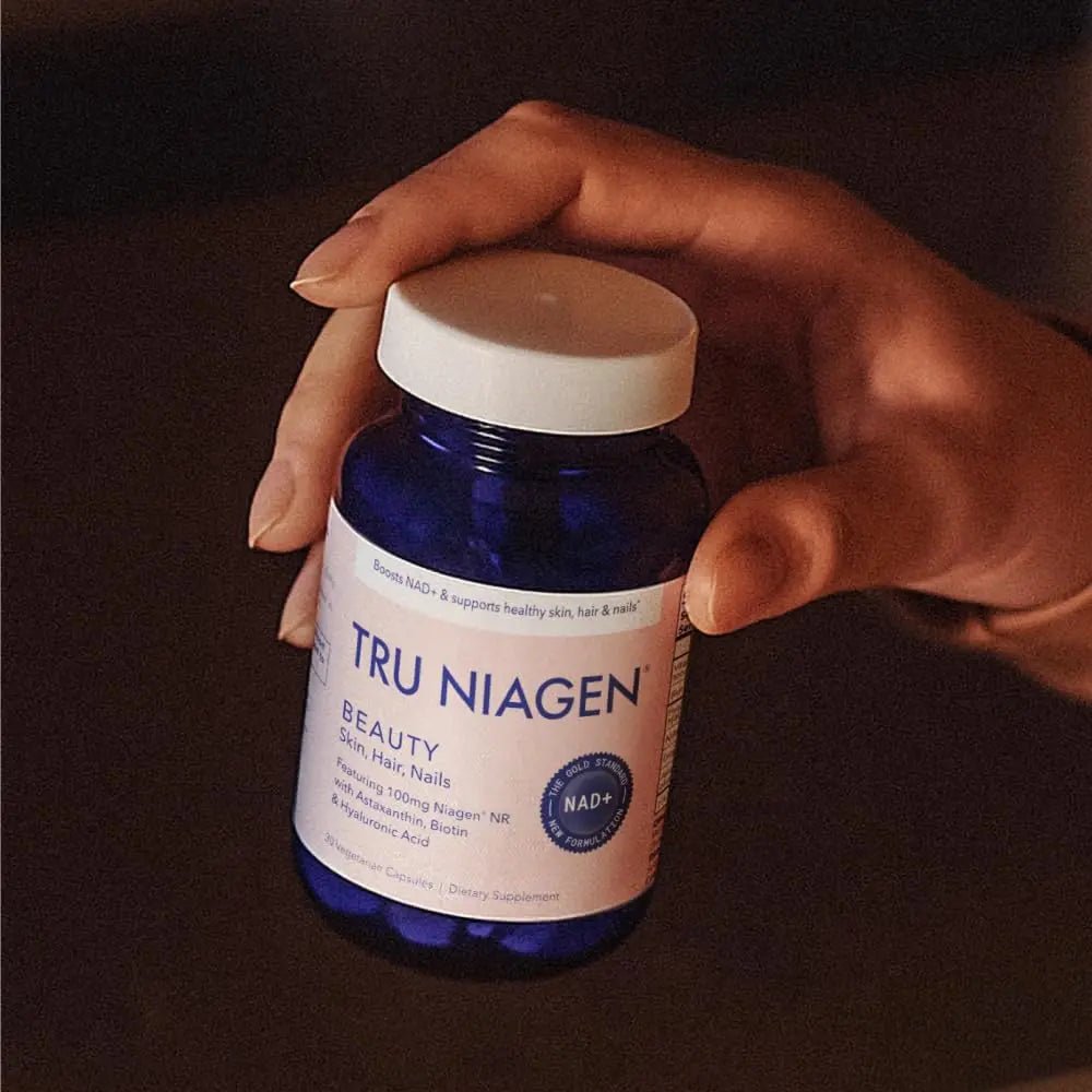 TRU NIAGEN BEAUTY NAD+ for Hair, Skin & Nails | Contains Niagen®, Astaxanthin, Hyaluronic Acid, Biotin | Supports Skin Elasticity & Moisture Retention | Daily Supplements for Men & Women | 30 Servings - TrustMedUSA