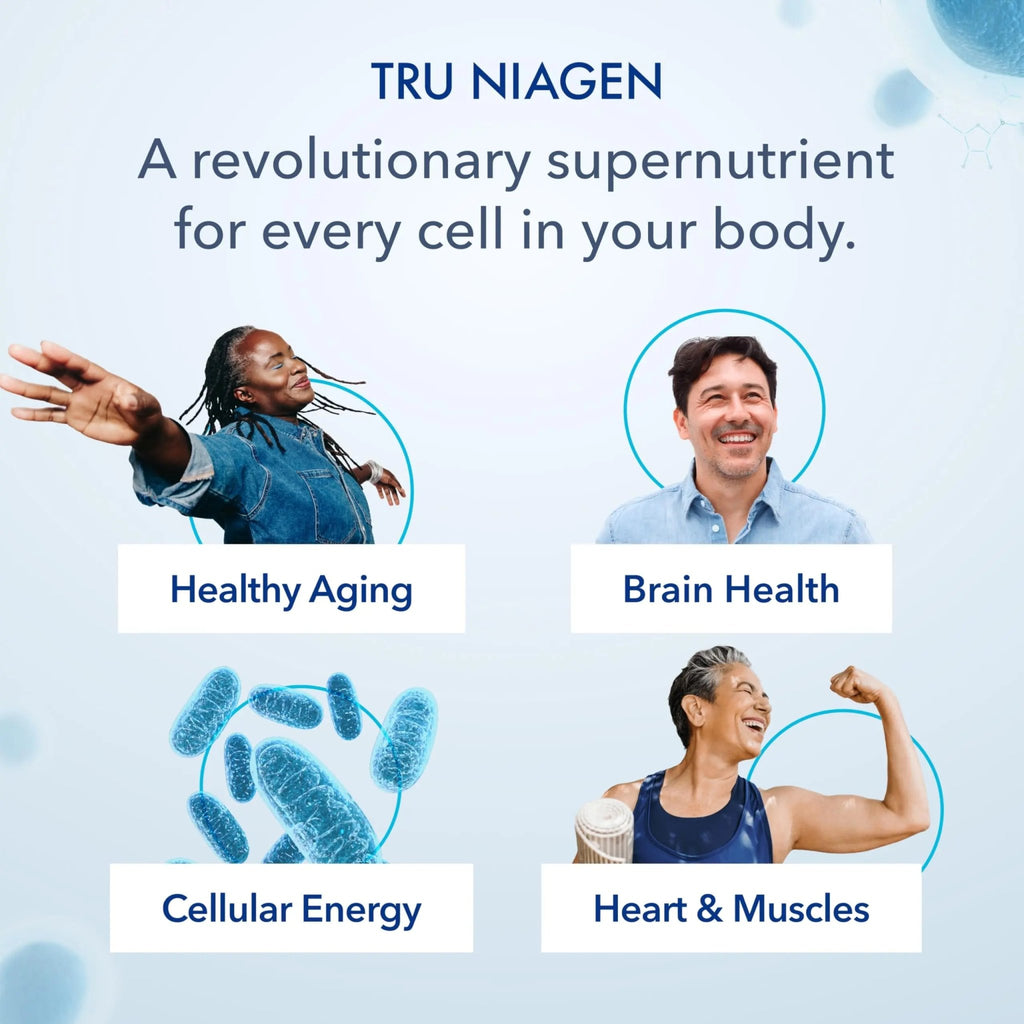 TRU NIAGEN BEAUTY NAD+ for Hair, Skin & Nails | Contains Niagen®, Astaxanthin, Hyaluronic Acid, Biotin | Supports Skin Elasticity & Moisture Retention | Daily Supplements for Men & Women | 30 Servings - TrustMedUSA